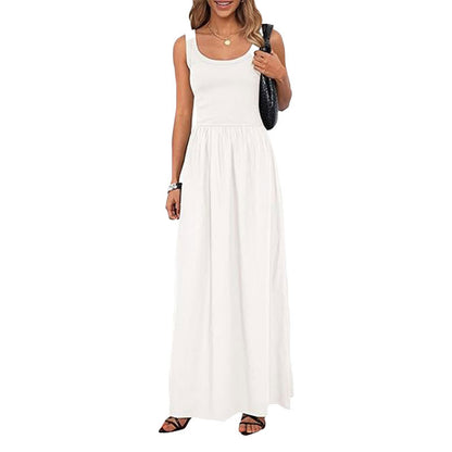 Ciaura 2025 Spring Sculpting Silk-Touch Sleeveless Slip Dress