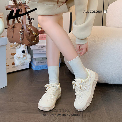 Pullback simple solid color good-looking German training shoes women's lightweight Korean autumn platform shoes fashionable sports high-value shoes