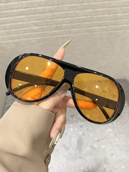 5 pairs of large-frame pilot sunglasses for women, premium look, Y2K fashion sunglasses, UV-blocking sunglasses