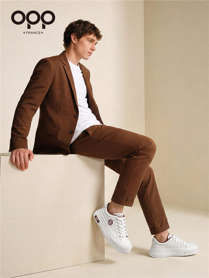 OPP men's shoes spring 2026 new platform sports leisure versatile white shoes low-top high-end popular board shoes