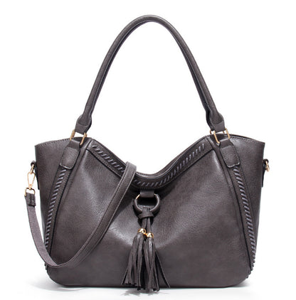 Foreign trade bag women's bag 2024 new European and American vintage fringed tote bag shoulder bag bucket bag manufacturer wholesale