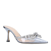 Silver slippers 8.5cm