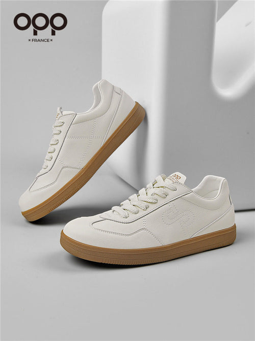 OPP men's shoes spring 2026 new low-top retro trend leather men's outdoor leisure sports light luxury board shoes