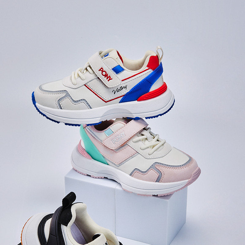 Pony PonySOHO-K Versatile Velcro Fashion Casual Vintage Sneakers for Boys and Girls 234K1SO56