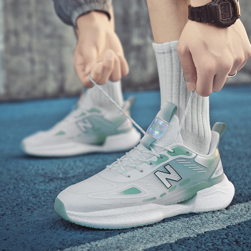 Primavera e outono New Balance Cool Running Shoes 2025 New Mesh Sneakers Teenagers Student Casual Couple Sneakers