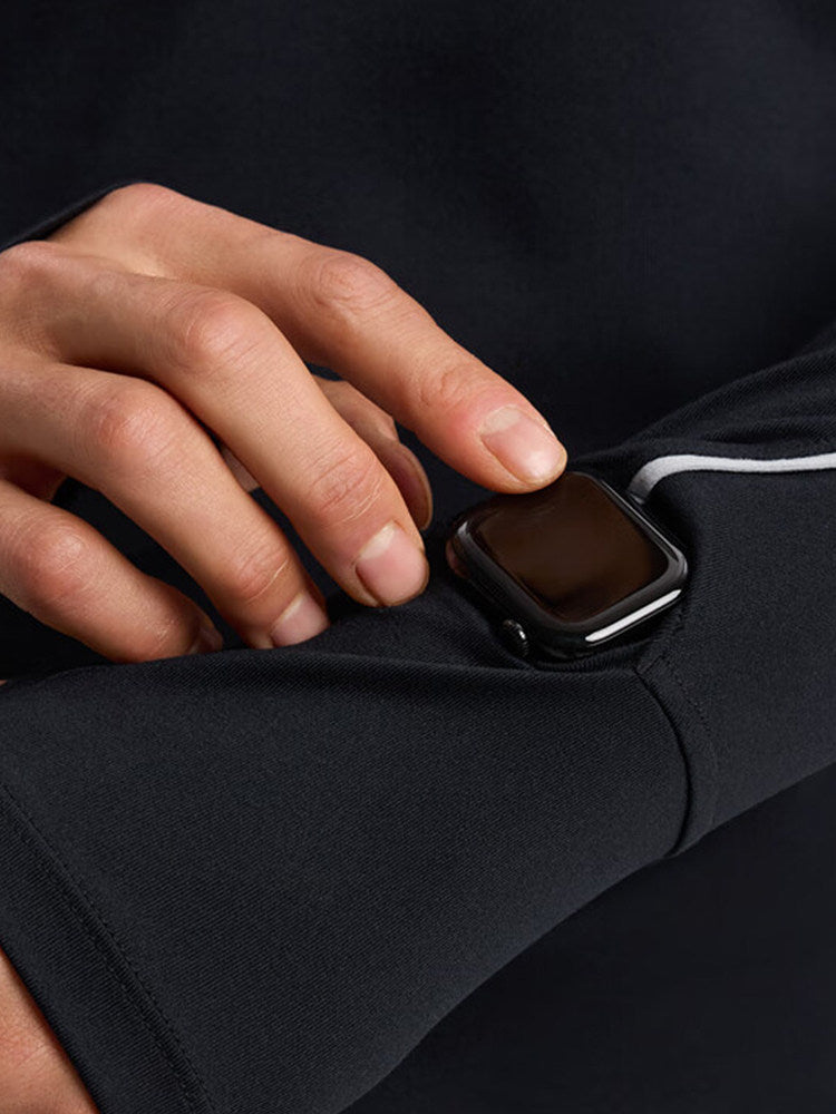 Under Armour UA Men's Casual Breathable Slim Rise Collar Half Zipper Sports Leisure Long Sleeve T-Shirt 1365662-004