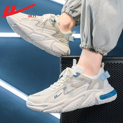 Pullback Korean trendy cool men's shoes retro soft-soled casual shoes mesh lace-up sports shoes daily commuting dad shoes