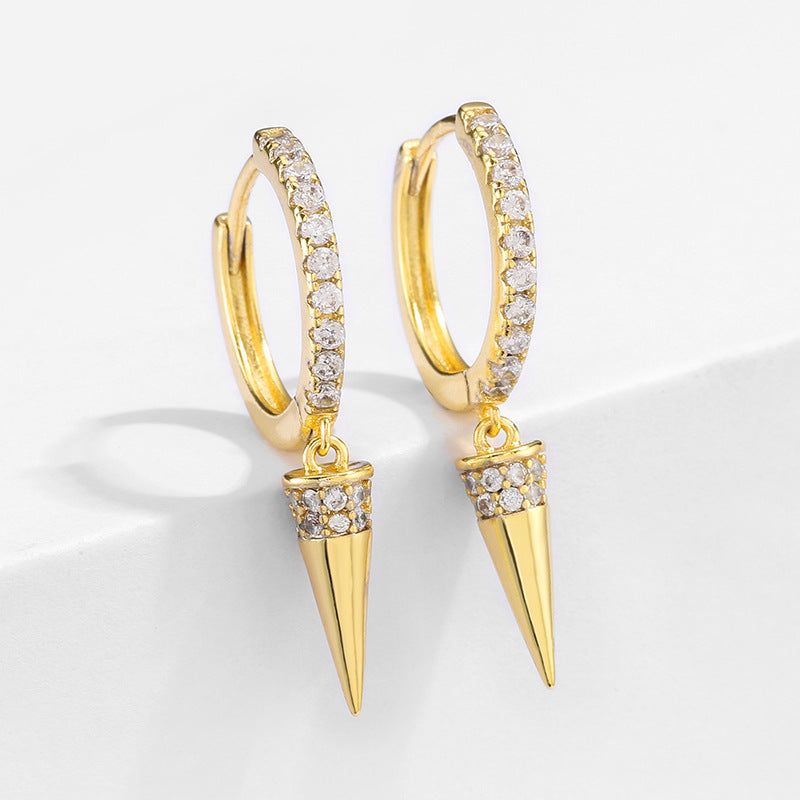 RAKOL designer creative small round hoop earrings for women, European and American fashionable simple geometric earrings, in stock wholesale