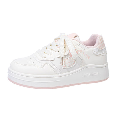 Huili New Sea Salt Fashion Board Shoes Sweet Kitten Casual Shoes Versatile Color Blocked Lace Comfortable Platform Shoes Wholesale