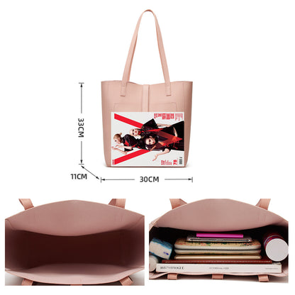 Foreign trade bag women's 2024 new simple fashion women's shoulder bag large capacity travel shopping bag wholesale