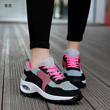 2025 spring women's shoes, nurse shoes, Korean platform air cushioning running shoes, square dance, a drop-shipping fashion casual shoe