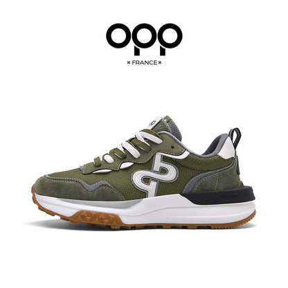 OPP men's shoes, spring outdoor sports and leisure running shoes, thick soles, versatile, high-end, niche fashion brand Forrest Gump shoes, men