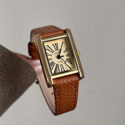 Hot sale simple light luxury exquisite commuter square senior student quartz watch temperament casual versatile second-hand wholesale price