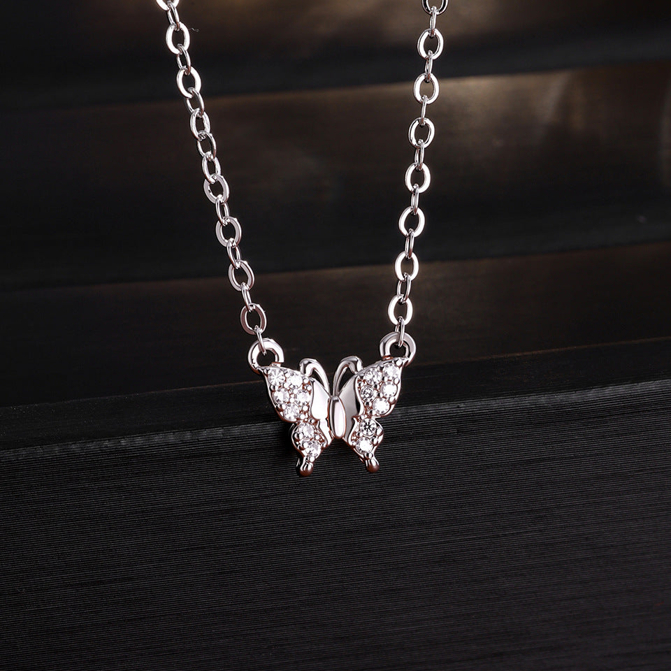 RAKOL Amazon Jewelry Set Copper Inlaid Zircon Rabbit Two-Piece Set Necklace Studs Amazon Classic Accessories for Women