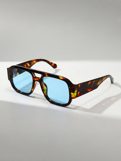 Dual-beam sunglasses, new fashionable sun-protection sunglasses, European and American photo influencer sunglasses, women's high-end style