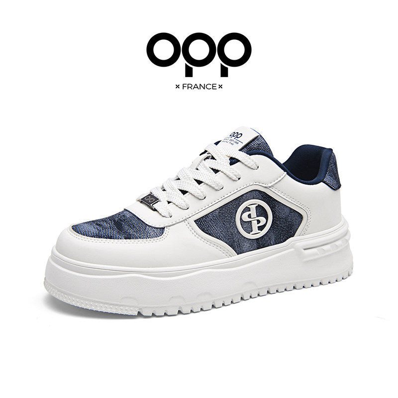 OPP platform shoes men's 2026 spring casual color-blocking white shoes trend versatile men's shoes low-top wear-resistant sneakers