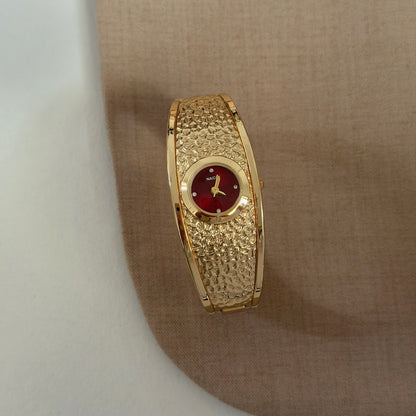 NAIDU Foreign Trade Middle East Bestselling Women's Bracelet Watch Gold Luxury Bark Texture Simple Personality Quartz Watch