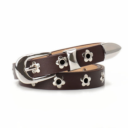 New cross-border retro high-end sensual eye women's belt punk ins style personality belt women's versatile casual pants belt