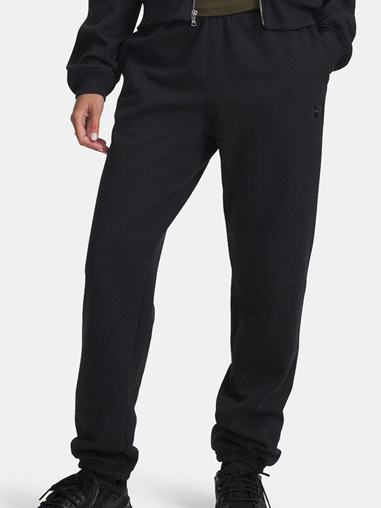 Under Armour sweatpants women's autumn and winter new loose casual corset knitted black trousers 6003676-004