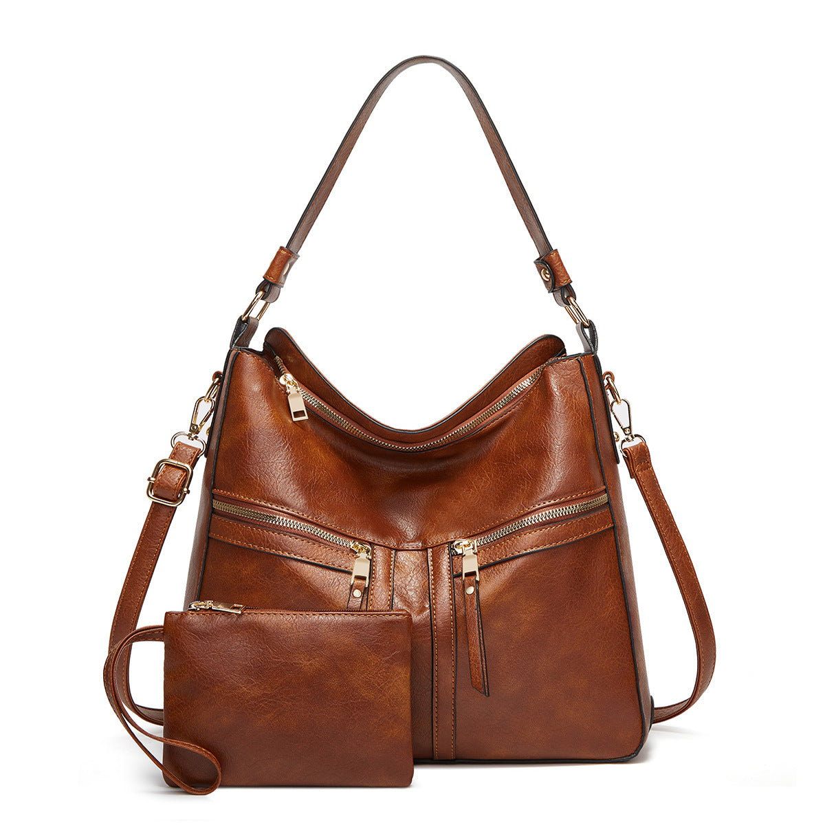 Bolsa de senhora transfronteiriça, tendência 2024, nova bolsa europeia e americana em pele macia, grande capacidade, estilo bolsa de ombro/transversal.