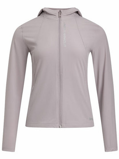 UA Under Armour Spring/Summer Women's Out The Storm Running Fitness Hooded Woven Jacket 1377043-009