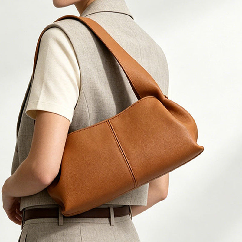 Bolsa de ombro minimalista casual couro macio Bolsa de ombro curta feminina fashion design sofisticado Bolsa nuvem Internacional mais vendida Bolsa Bolsa de mão