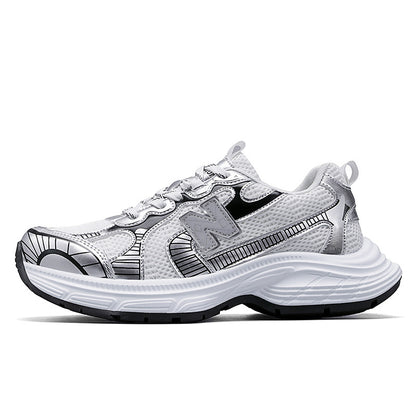 Primavera e outono New Balance Cool Run 2025 novos explosivos clássicos engrossados sapatos de papai casal casual tênis versáteis