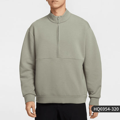 Nike official genuine spring and autumn men's half-zipper simple retro long-sleeved sweatshirt HQ6954-451
