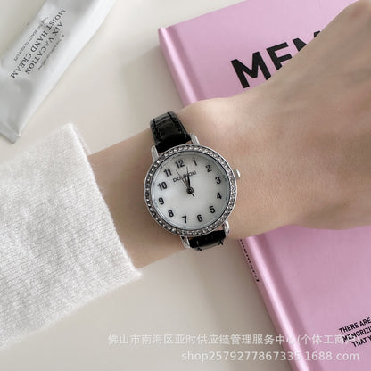 DOUKOU Hot Item Starry Pearl Belt Watch for Women, Students, Simple Commuting Women's Watch, Cross-border Quartz Watch Source