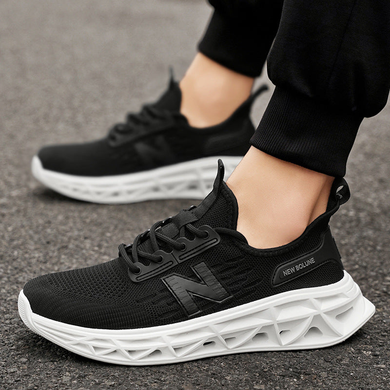 Primavera e outono New Balance Cool Running Shoes 2025 Summer Trend Mesh Running Shoes Shock Absorption Running Shoes Tênis Masculino