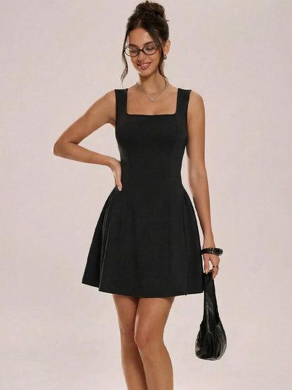 EuraTrend 2025 Chic Backless Slim Fit Sundress for Women, Sleeveless Summer Midi Dress