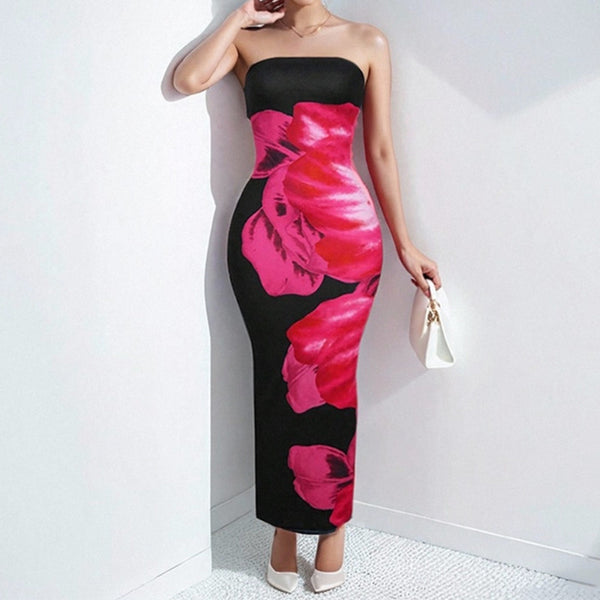 AliExpress' new European and American fashion in spring 2026 is fashionable and elegant, with a hip-hugging one-shoulder print dress