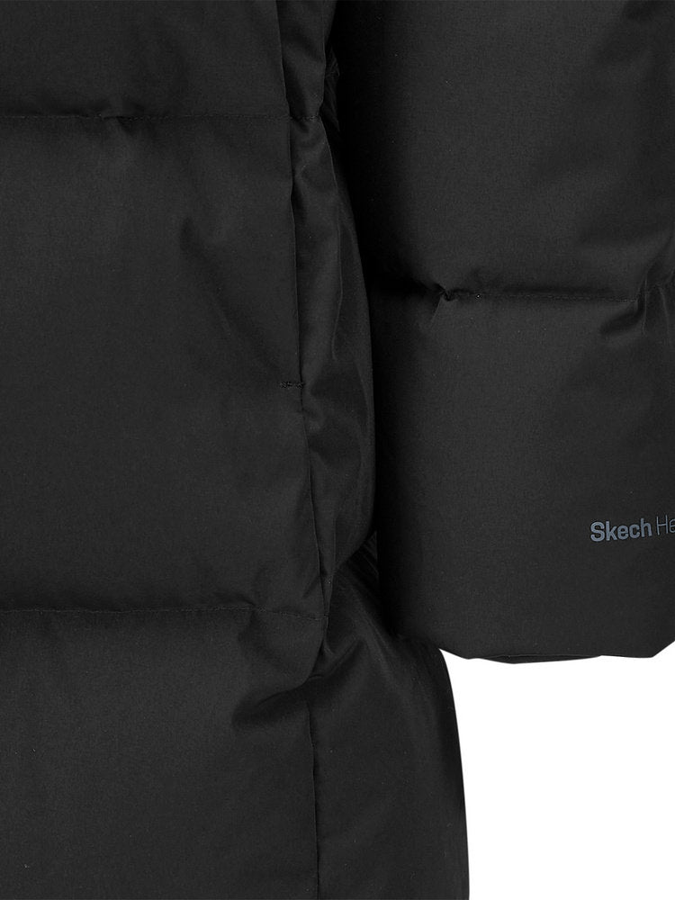 Skechers Fall/Winter 2025 Women's Windproof Waterproof Comfortable Warm Knitted Long Hooded Down Jacket P425W051