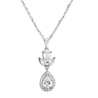 white gold plated necklace
