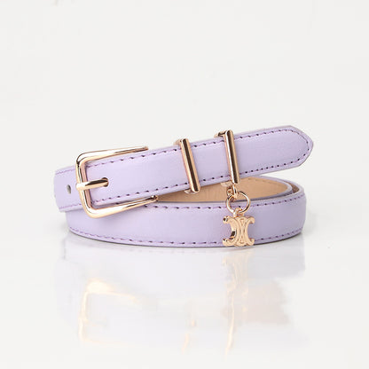 New Light Luxury Pendant Double C Women's Belt Embellished Jeans Trouser Belt Summer Versatile Alloy Buckle Belt