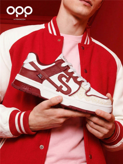 OPP men's shoes spring classic fashion fashion versatile casual sports low-top lightweight new skateboard shoes for the Year of the Horse