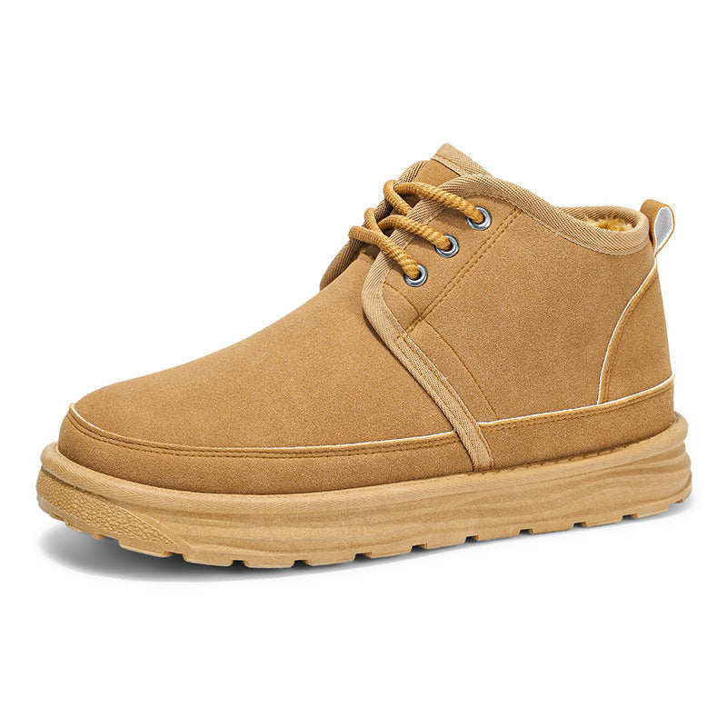 Men's Shoes 2025 Autumn/Winter New Men's Outdoor Casual Sports Shoes, Outdoor Fleece-Lined Warm Men's Trendy Thickened Shoes