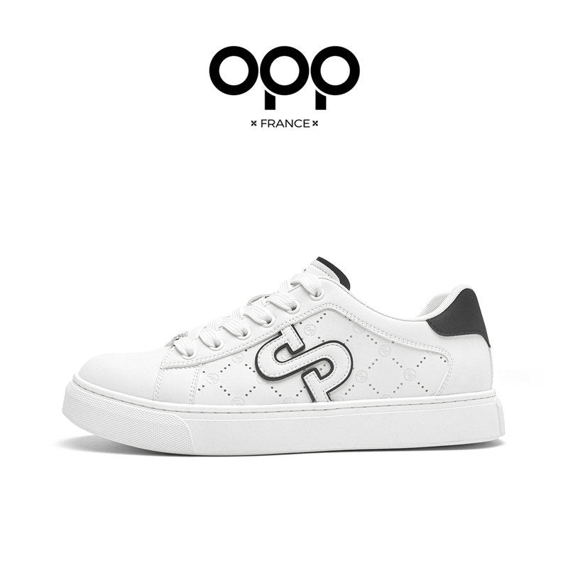 OPP men's shoes spring 2026 new light luxury versatile low-top white shoes casual sports lightweight leather shoes for men