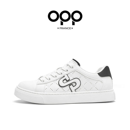 OPP men's shoes spring 2026 new light luxury versatile low-top white shoes casual sports lightweight leather shoes for men