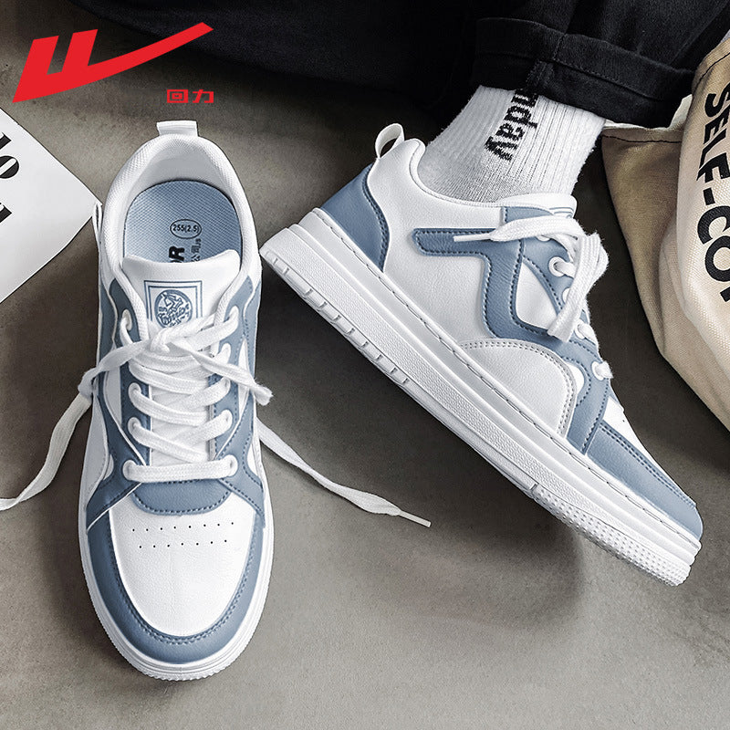 Back to casual and versatile design thick-soled white shoes low-top trendy board shoes men's sports outdoor fashion shoes