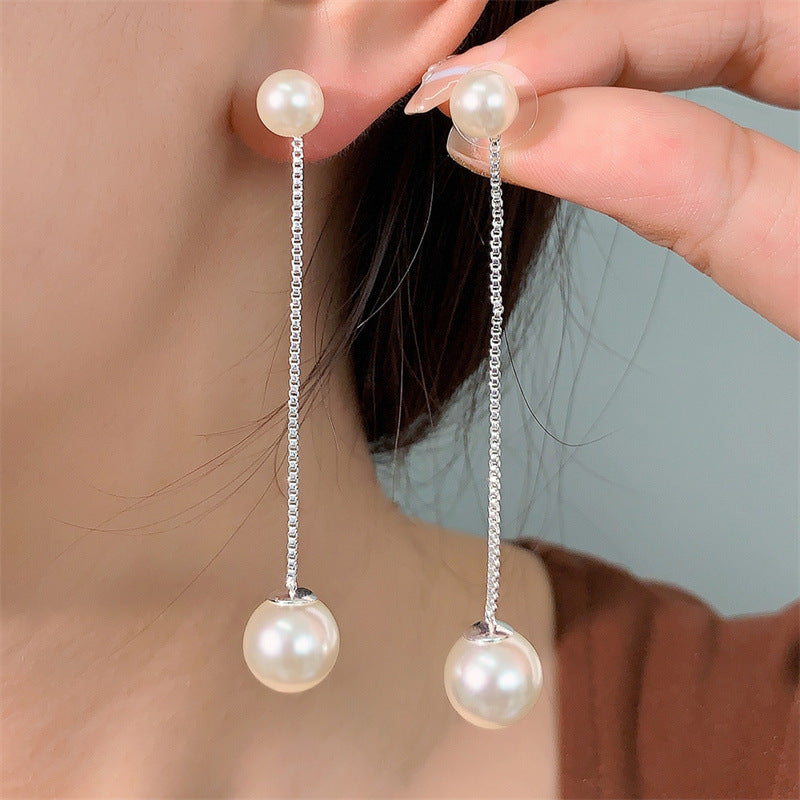RAKOL cross-border fashion pearl earrings, long Korean temperament Internet celebrity earrings, new trendy women's earrings