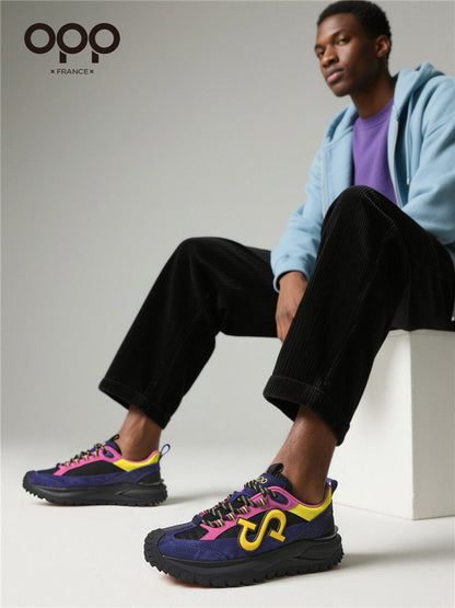 OPP men's shoes 2026 spring niche light luxury sports and leisure shoes, high-end trendy brand outdoor tourism hiking dad shoes