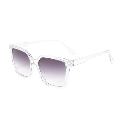 Large frame retro flat mirror, female face, small glasses, full frame, irregular lens, transparent frame, male tide anti-blue light