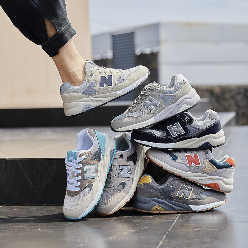 Primavera e outono New Balance Cool Run NB580 Tênis Masculino Explosivo Casual Respirável Casal Casual Running Shoes Mulheres Atacado