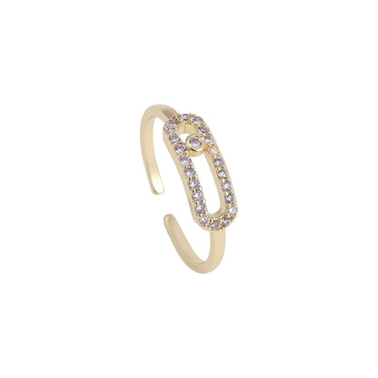 High-end Mei Family Single Diamond Ring for Women, 18K Rose Gold Premium Couple Ring Bracelet, Hot Seller on Douyin Livestream