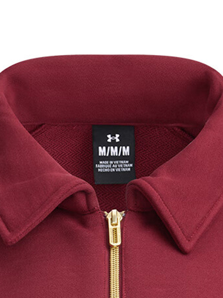 UA Under Armour Spring Summer CNY New Year Series Women's Half Zipper Sports Leisure Terry Cloth Sweatshirt 6006009-625