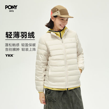 PONY Autumn and Winter New Men's and Women's Couple Duck Down Fluffy Lightweight Warm Down Jacket 243W2OF32OW