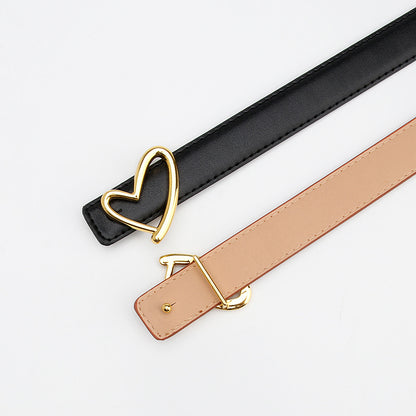Belt women's wild love buckle premium fashion ladies jeans dress pu leather decoration belt wholesale
