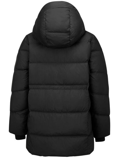 Casaco de mulher Skechers 25 de inverno, novo, quente, de tecido plano, comprimento midi, com enchimento de plumas, modelo P425W092-0018