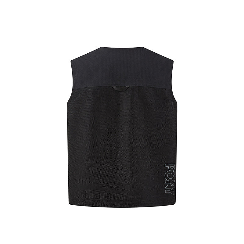 Pony1972 Bony Vest Men's 2025 Spring New Outdoor Sports Leisure Zipper Vest 251M2EG01BK